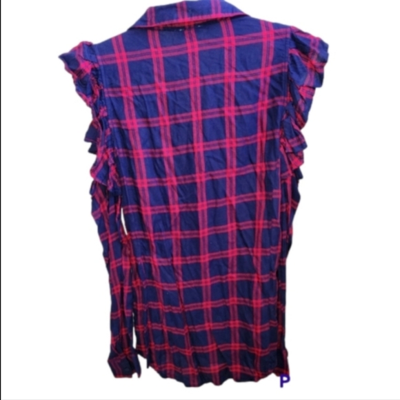 COPY - NWOT DizzyLizzy plaid blouse - Picture 2 of 3